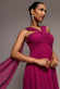 SLEEVELESS PLEATED CHIFFON MULTIWAY SCARF MAXI DRESS BY GODDIVA DR4829