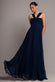 SLEEVELESS PLEATED CHIFFON MULTIWAY SCARF MAXI DRESS BY GODDIVA DR4829