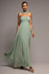 SLEEVELESS PLEATED CHIFFON MULTIWAY SCARF MAXI DRESS BY GODDIVA DR4829