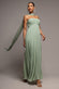 SLEEVELESS PLEATED CHIFFON MULTIWAY SCARF MAXI DRESS BY GODDIVA DR4829