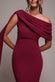 Sash One Shoulder Bardot Maxi Dress DR4830