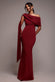 Sash One Shoulder Bardot Maxi Dress DR4830