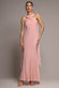 CROSS FRONT SCARF BACK CHIFFON MERMAID MAXI DRESS  BY GODDIVA DR4831