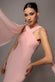 CROSS FRONT SCARF BACK CHIFFON MERMAID MAXI DRESS  BY GODDIVA DR4831