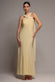 CROSS FRONT SCARF BACK CHIFFON MERMAID MAXI DRESS  BY GODDIVA DR4831