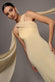 CROSS FRONT SCARF BACK CHIFFON MERMAID MAXI DRESS  BY GODDIVA DR4831