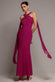CROSS FRONT SCARF BACK CHIFFON MERMAID MAXI DRESS  BY GODDIVA DR4831