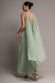 CROSS FRONT SCARF BACK CHIFFON MERMAID MAXI DRESS  BY GODDIVA DR4831