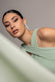 CROSS FRONT SCARF BACK CHIFFON MERMAID MAXI DRESS  BY GODDIVA DR4831
