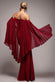 STRAPLESS MAXI DRESS WITH PLEATED CHIFFON CAPE DR4832