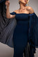 STRAPLESS MAXI DRESS WITH PLEATED CHIFFON CAPE DR4832