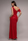 Cowl Neck & Draped Waist Maxi With Split DR4837