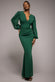 Chiffon Cuffed Balloon Sleeve Scuba Maxi Dress DR4840