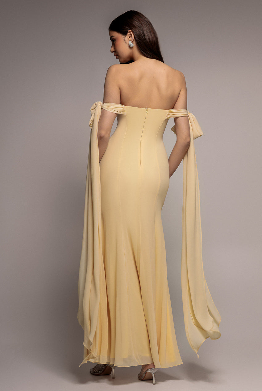 Wholesale Multiway Cape Chiffon Sweetheart Maxi Dress – City Goddess