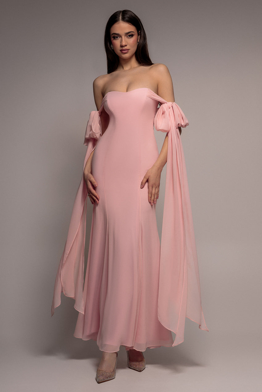 Wholesale Multiway Cape Chiffon Sweetheart Maxi Dress – City Goddess