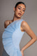 ONE SHOULDER PLEATED FAN MIDI DRESS BY GODDIVA DR4872