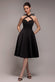 SCUBA & POLKA MESH BELLA BOW MULTIWAY A-LINE MIDI DRESS DR4877