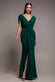 Cowl Plunge Draped Mermaid Maxi Dress DR4879