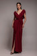 Cowl Plunge Draped Mermaid Maxi Dress DR4879