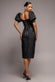 PUFF SLEEVE SWEETHEART MIDI DRESS BY GODDIVA DR4883