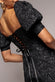 PUFF SLEEVE SWEETHEART MIDI DRESS BY GODDIVA DR4883