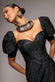 PUFF SLEEVE SWEETHEART MIDI DRESS BY GODDIVA DR4883