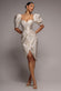 PUFF SLEEVE SWEETHEART MIDI DRESS BY GODDIVA DR4883
