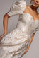 PUFF SLEEVE SWEETHEART MIDI DRESS BY GODDIVA DR4883