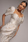 PUFF SLEEVE SWEETHEART MIDI DRESS BY GODDIVA DR4883