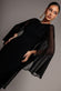 CAPE SLEEVE CHIFFON AND SCUBA CREPE MAXI DRESS BY GODDIVA DR4900