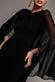 CAPE SLEEVE CHIFFON AND SCUBA CREPE MAXI DRESS BY GODDIVA DR4900