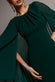 CAPE SLEEVE CHIFFON AND SCUBA CREPE MAXI DRESS BY GODDIVA DR4900