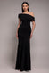 One Shoulder Pleated Bardot Fit And Flare Maxi Dress DR4909