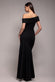One Shoulder Pleated Bardot Fit And Flare Maxi Dress DR4909
