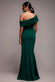 One Shoulder Pleated Bardot Fit And Flare Maxi Dress DR4909