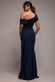 One Shoulder Pleated Bardot Fit And Flare Maxi Dress DR4909