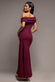 One Shoulder Pleated Bardot Fit And Flare Maxi Dress DR4909