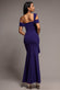 ONE SHOULDER TWISTED BARDOT ASYMMETRIC MERMAID MAXI DRESS DR4910