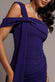 ONE SHOULDER TWISTED BARDOT ASYMMETRIC MERMAID MAXI DRESS DR4910