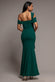 ONE SHOULDER TWISTED BARDOT ASYMMETRIC MERMAID MAXI DRESS DR4910