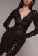 Spangle Lurex Wrap Long Sleeve Maxi With Split DR4917