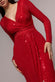 Spangle Lurex Wrap Long Sleeve Maxi With Split DR4917