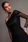 ONE OFF SHOULDER ASYMMETRIC MIDI DRESS DR4923