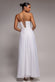 CHIFFON COWL TWISTED ROPE STRAP LACE-UP FLARED MAXI DRESS DR4937