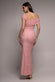 ONE SHOULDER PLEATED BARDOT LACE MAXI DRESS BY GODDIVA DR4956