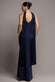 SCUBA & SOFT SATIN HALTERNECK MAXI DRESS WITH BACK SASH DR4973