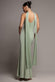 SCUBA & SOFT SATIN HALTERNECK MAXI DRESS WITH BACK SASH DR4973