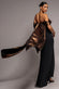 OFF THE SHOULDER MIRROR FOIL ANGEL WING CAPE MAXI DRESS DR4980