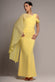 One Shoulder Chiffon Cape Crepe Maxi Dress DR4982