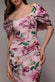 Off Shoulder Floral Bow Back Maxi Dress DR4991